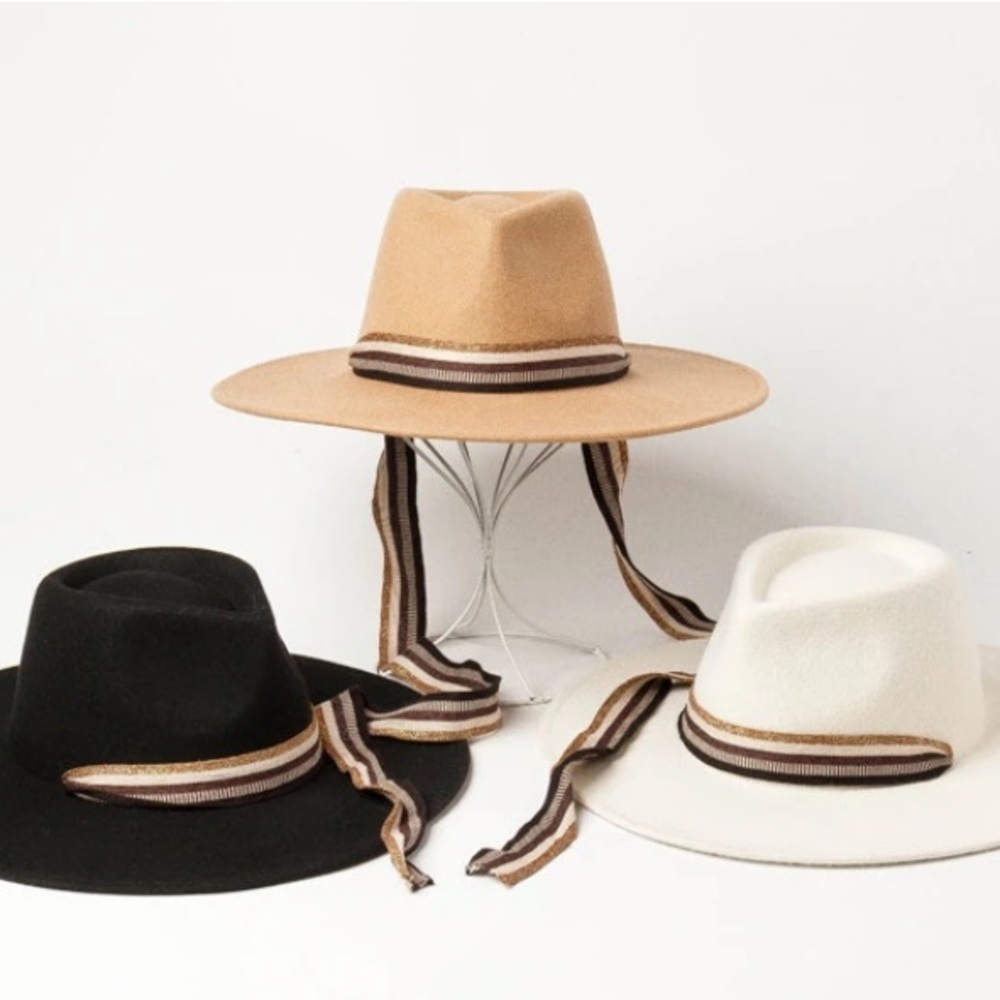 Anthropologie BLACK tie hat new without tags one size